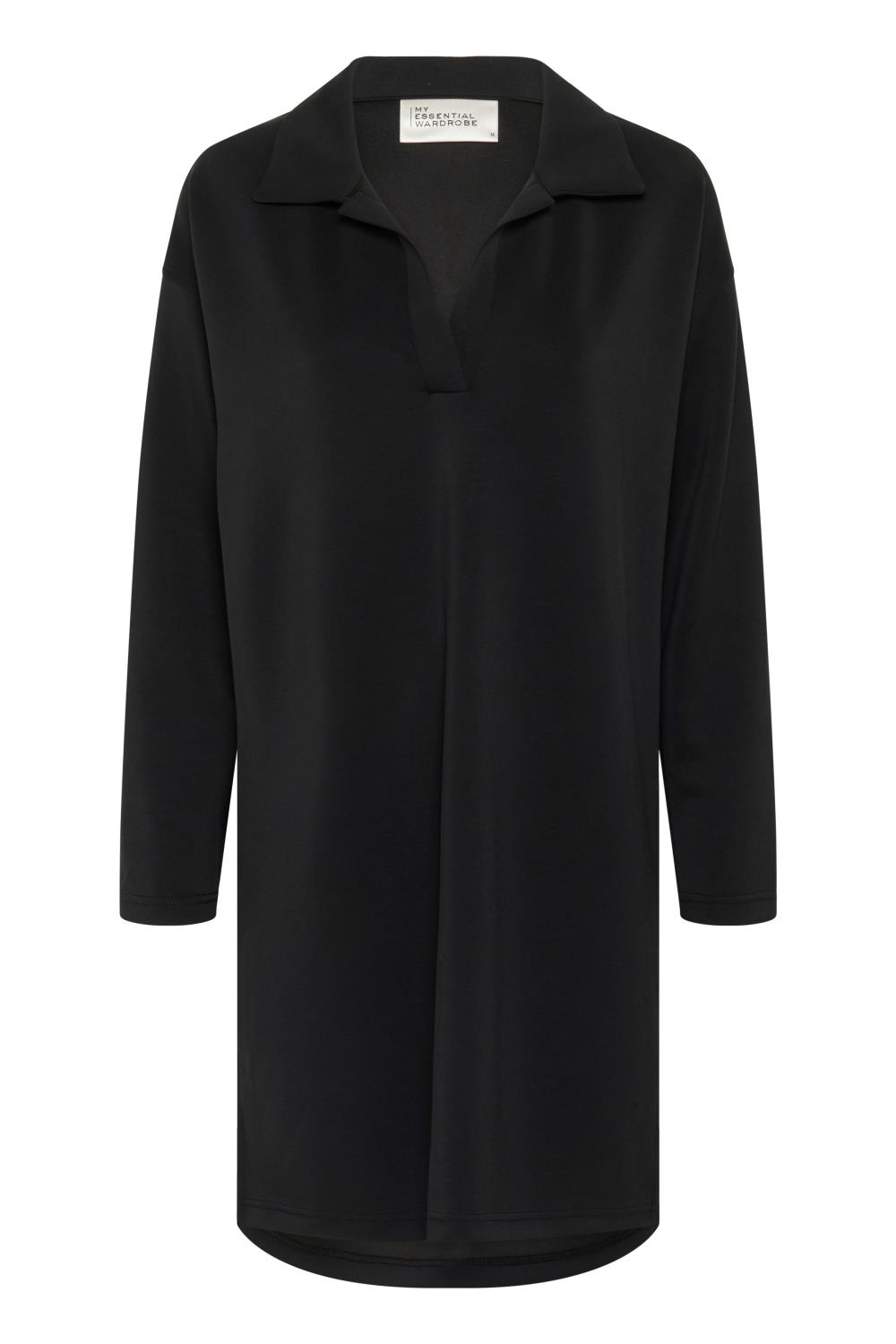 My Essential Wardrobe Helle Polo Dress, sort