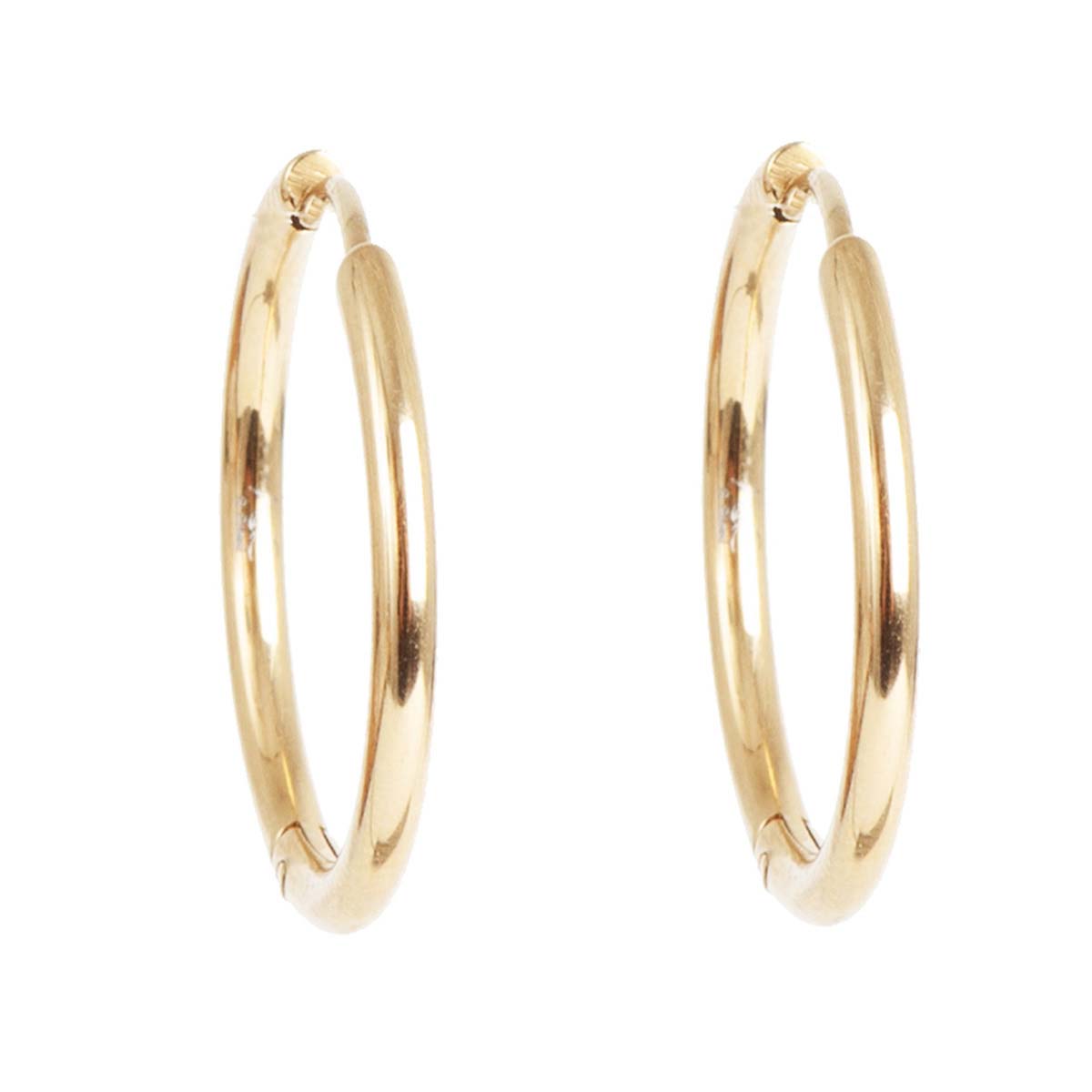 A&C Earring, hoops, 25mm, gold, steel