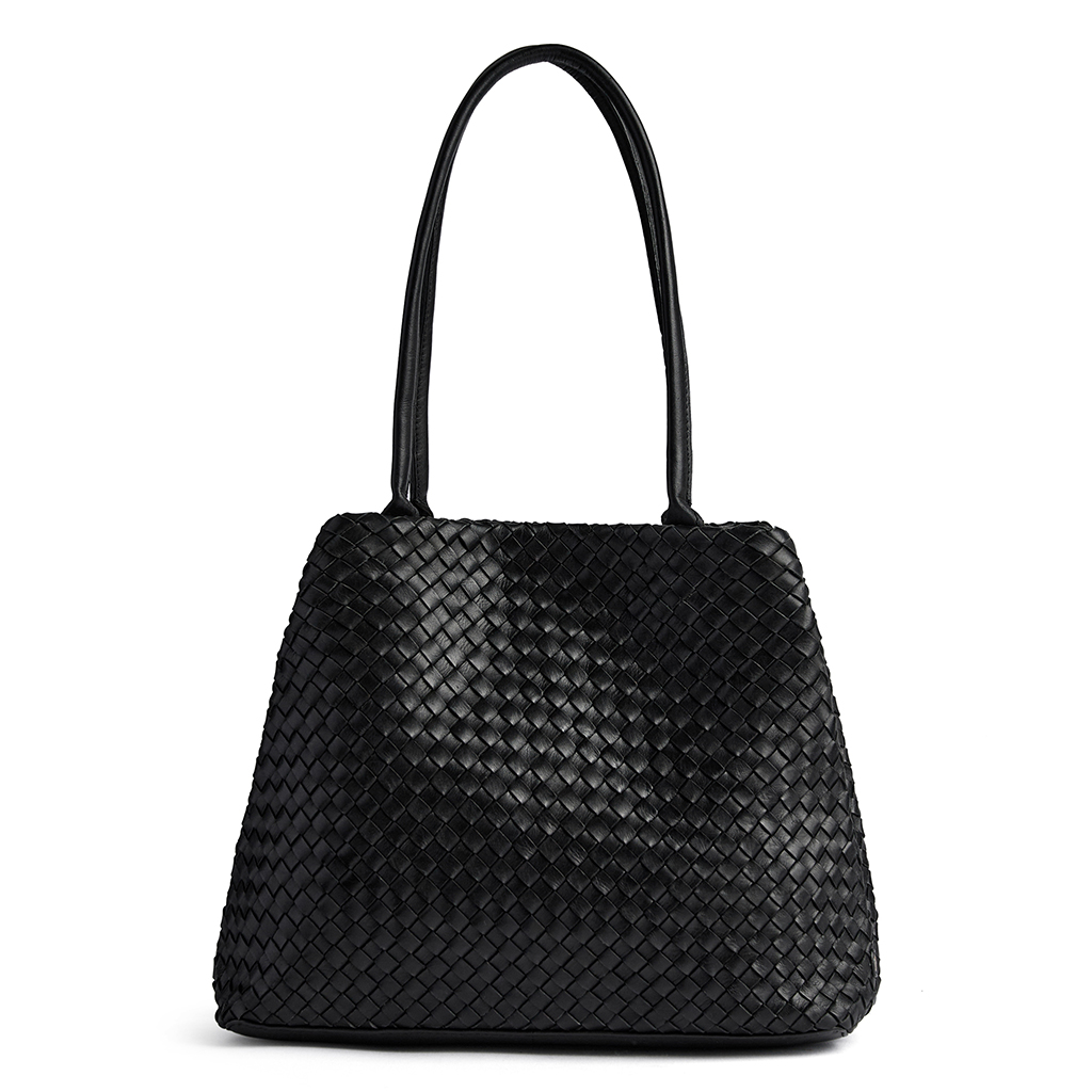 Depeche Shoulderbag, flettet skinnveske, sort