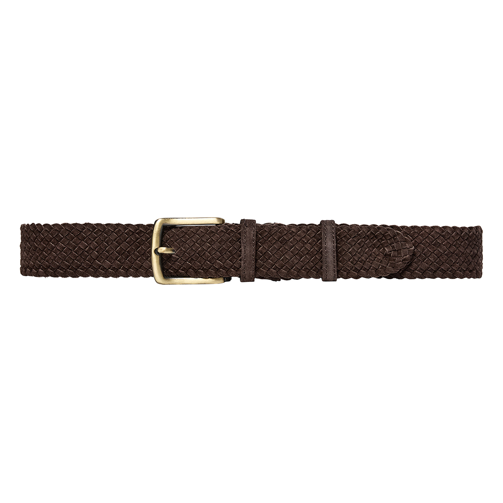 Depeche Jeans Belt, flettet belte, brun