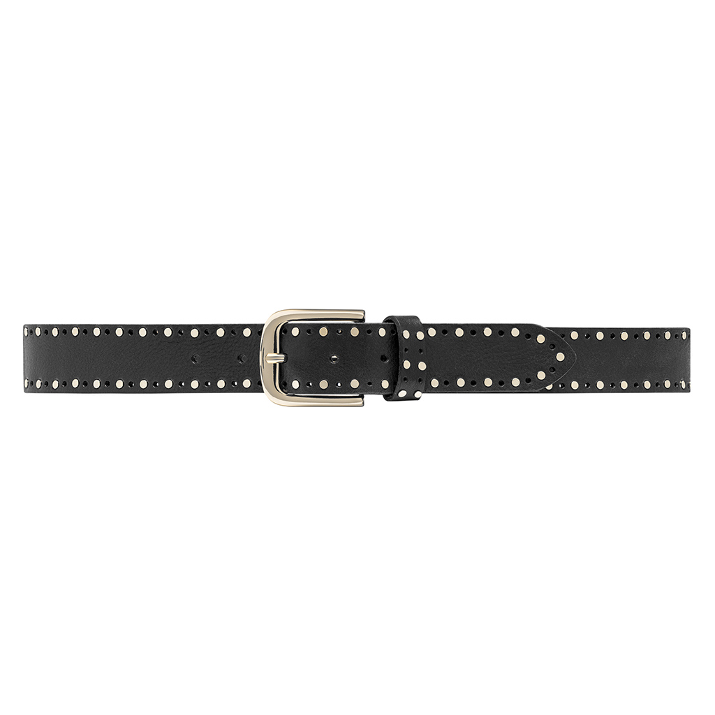 Depeche Skinnbelte med studs, sort