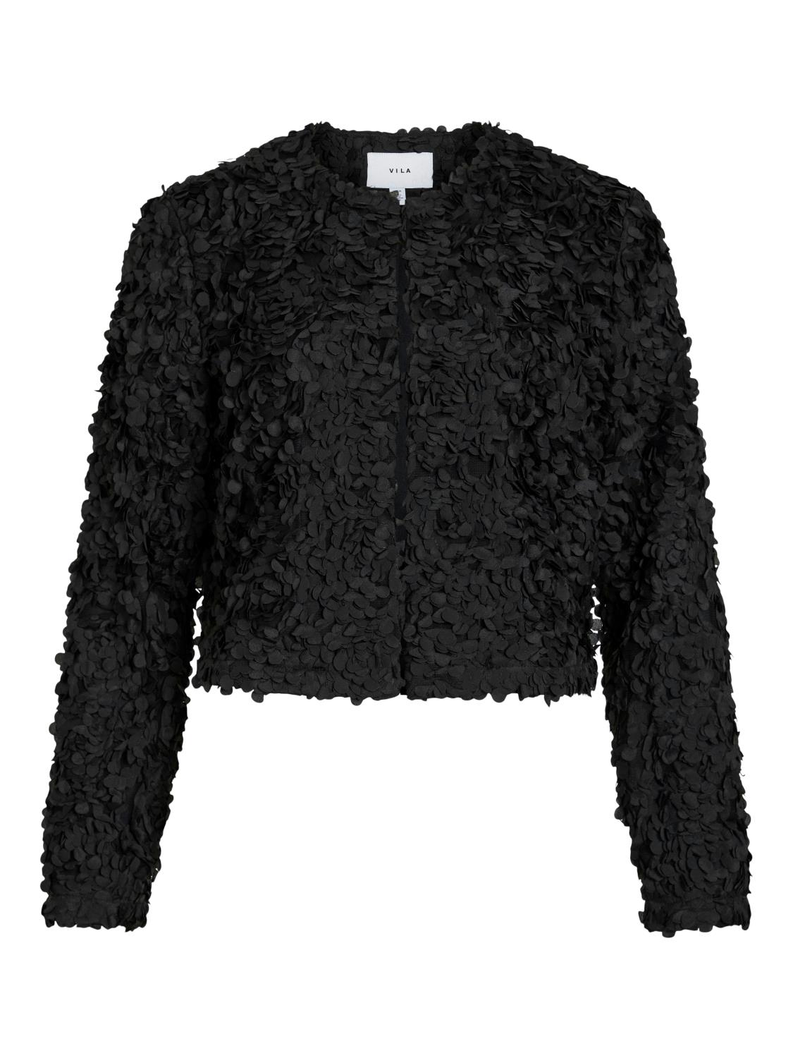Vila Virosie L/S Cardigan, sort