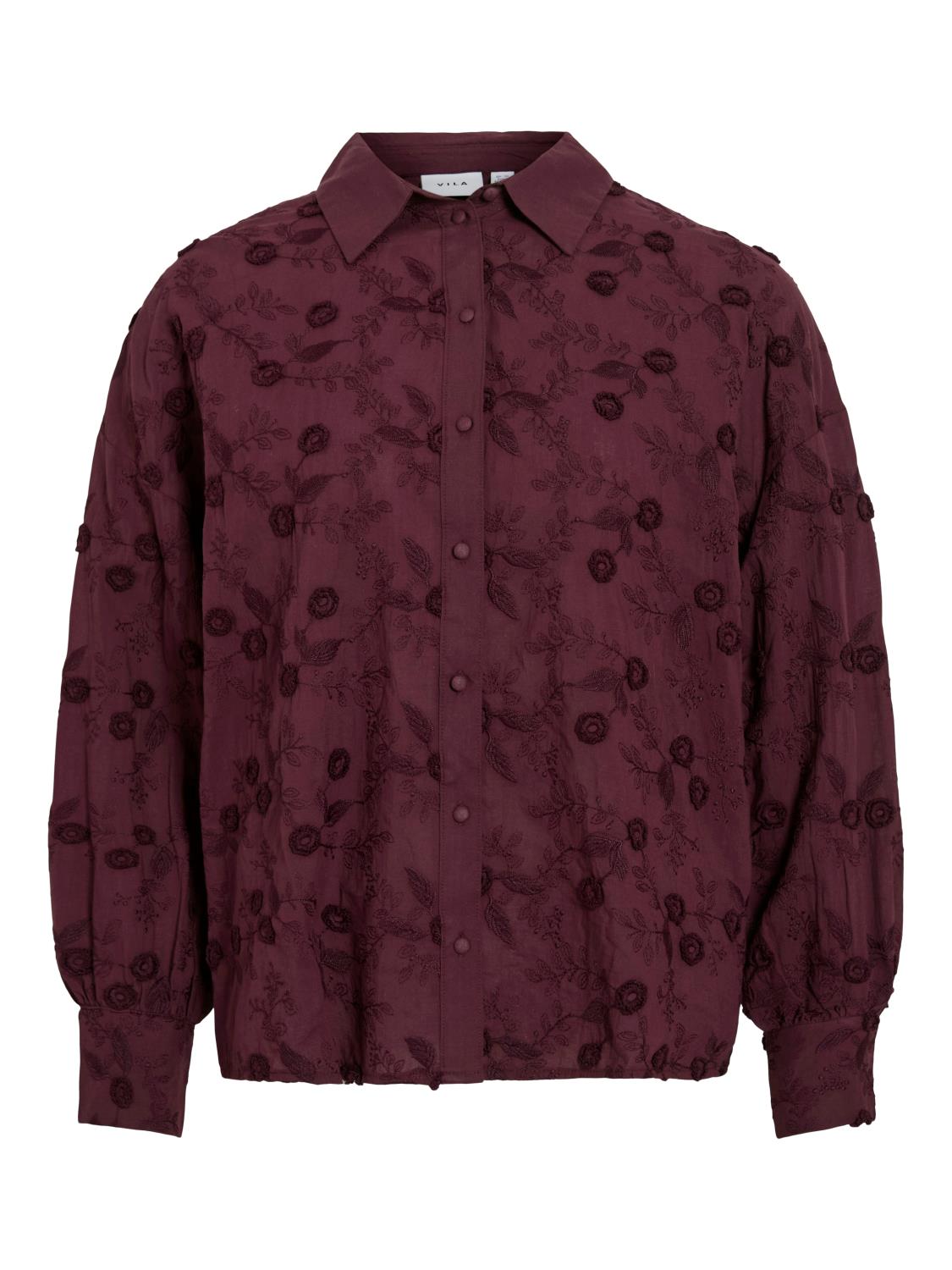 Vila Visimone L/S Shirt, burgunder