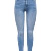 JDY Fina MW skinny ankel jeans, denimblå