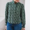 Raus Astrid Shirt, grønn blomster