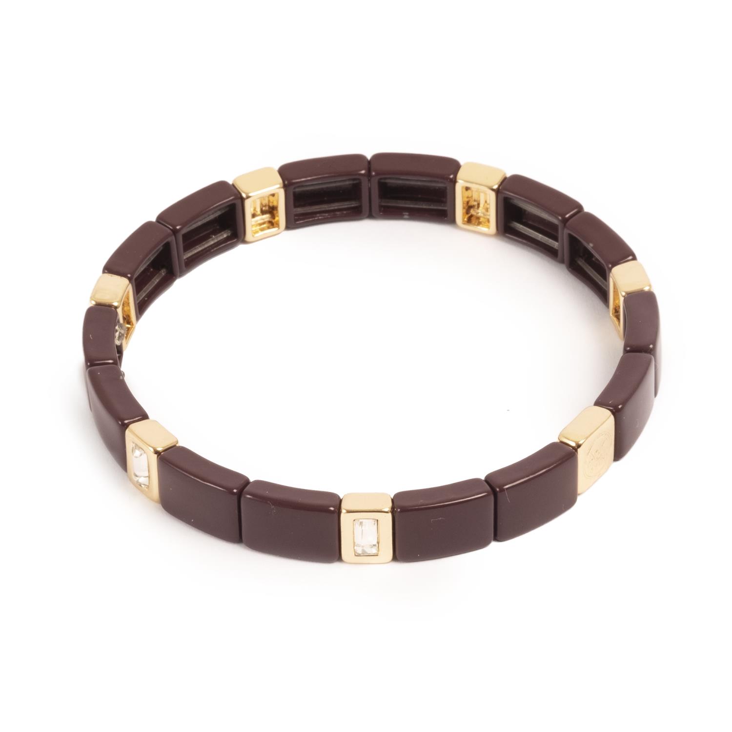 A&C emaljert armbånd, burgunder