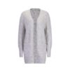 Vannucci Cardigan, lang, lys grå