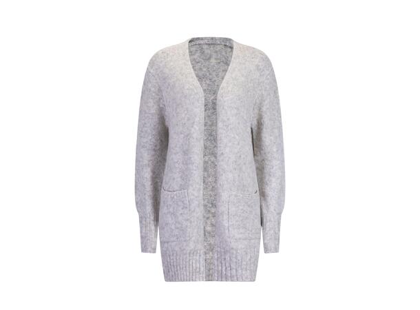 Vannucci Cardigan, lang, lys grå