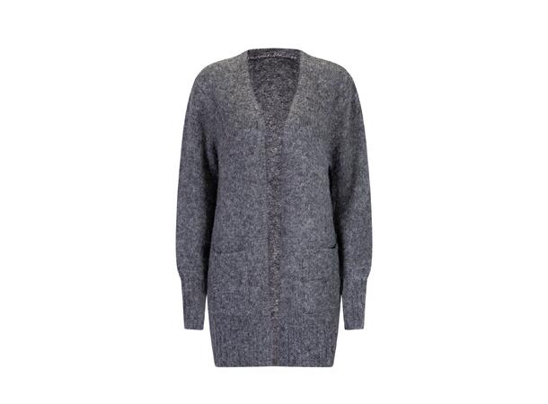 Vannucci Cardigan, mørk grå, lang