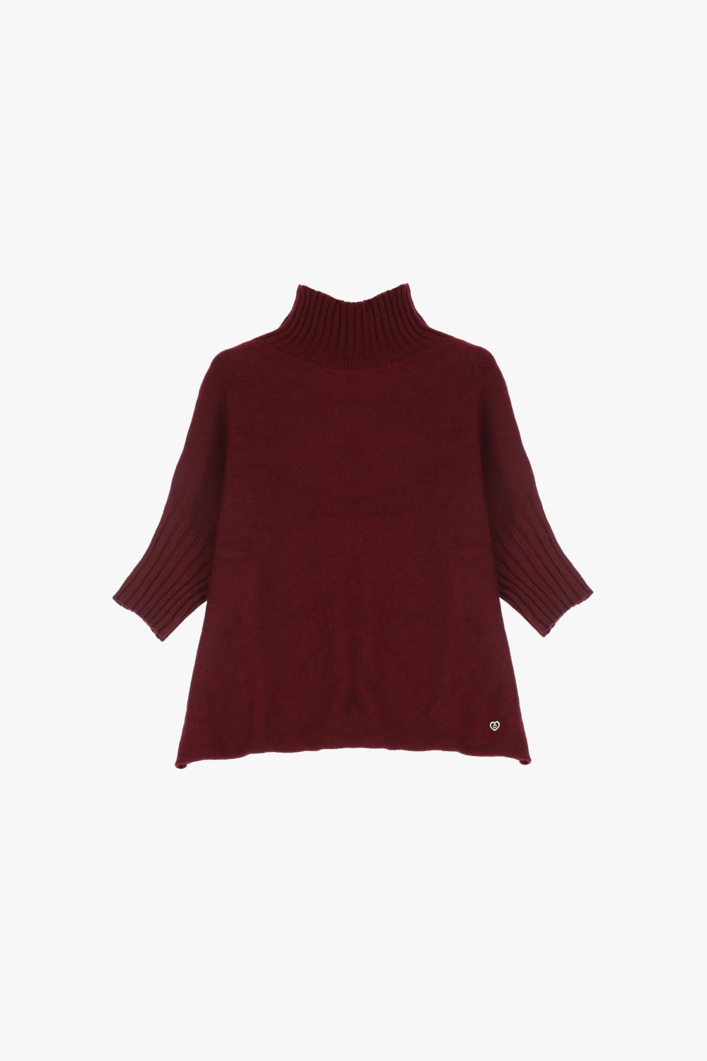 Pleace Turtleneck Sweat, burgunder