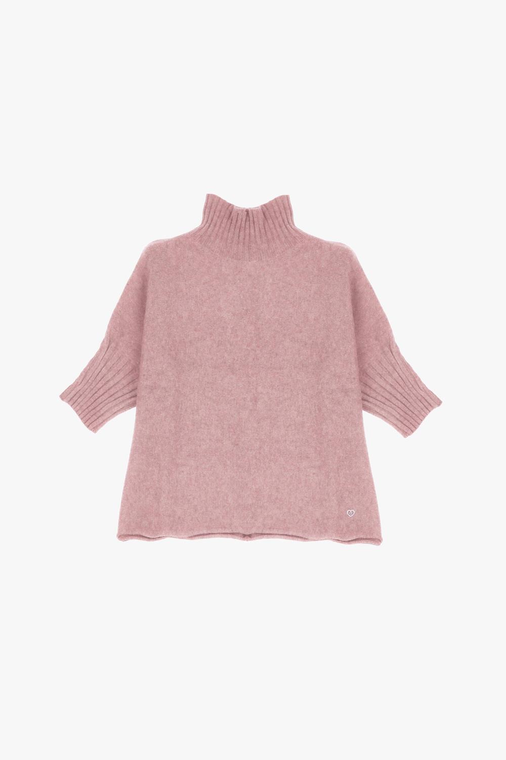 Pleace Turtleneck Sweat, gammel rosa