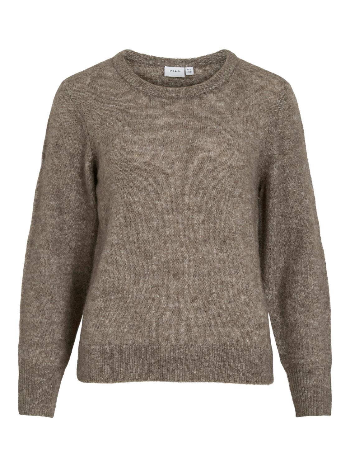 Vila Vilory O-neck Knit, brun melert