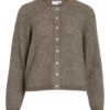Vila Vilory O-neck Knit Cardigan, brunmelert