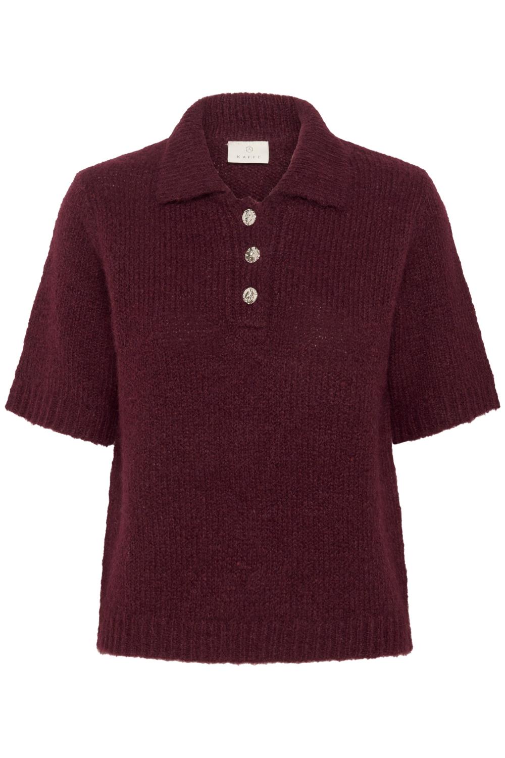 Kaffe KAemilie Polo Pullover, burgunder