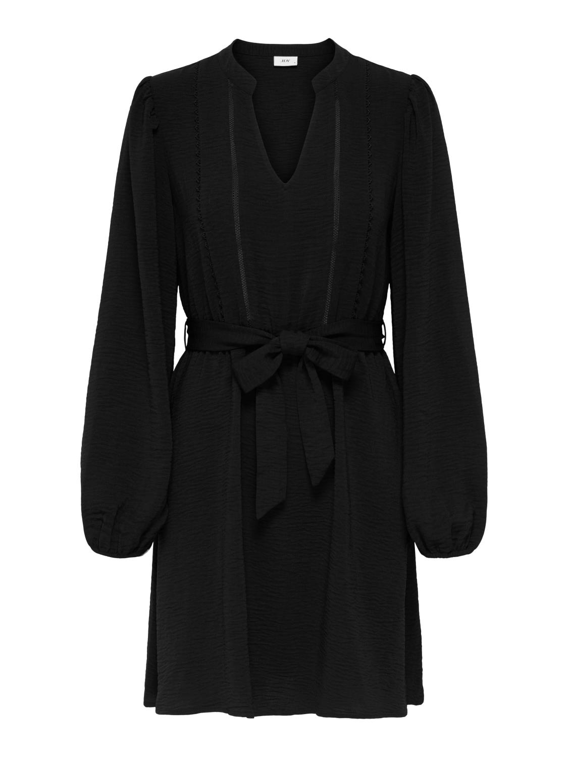 JDY Rachel Life l/s V-neck, sort kjoel