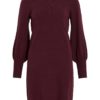 Vila Vikerry O-neck Knit Dress, burgunder