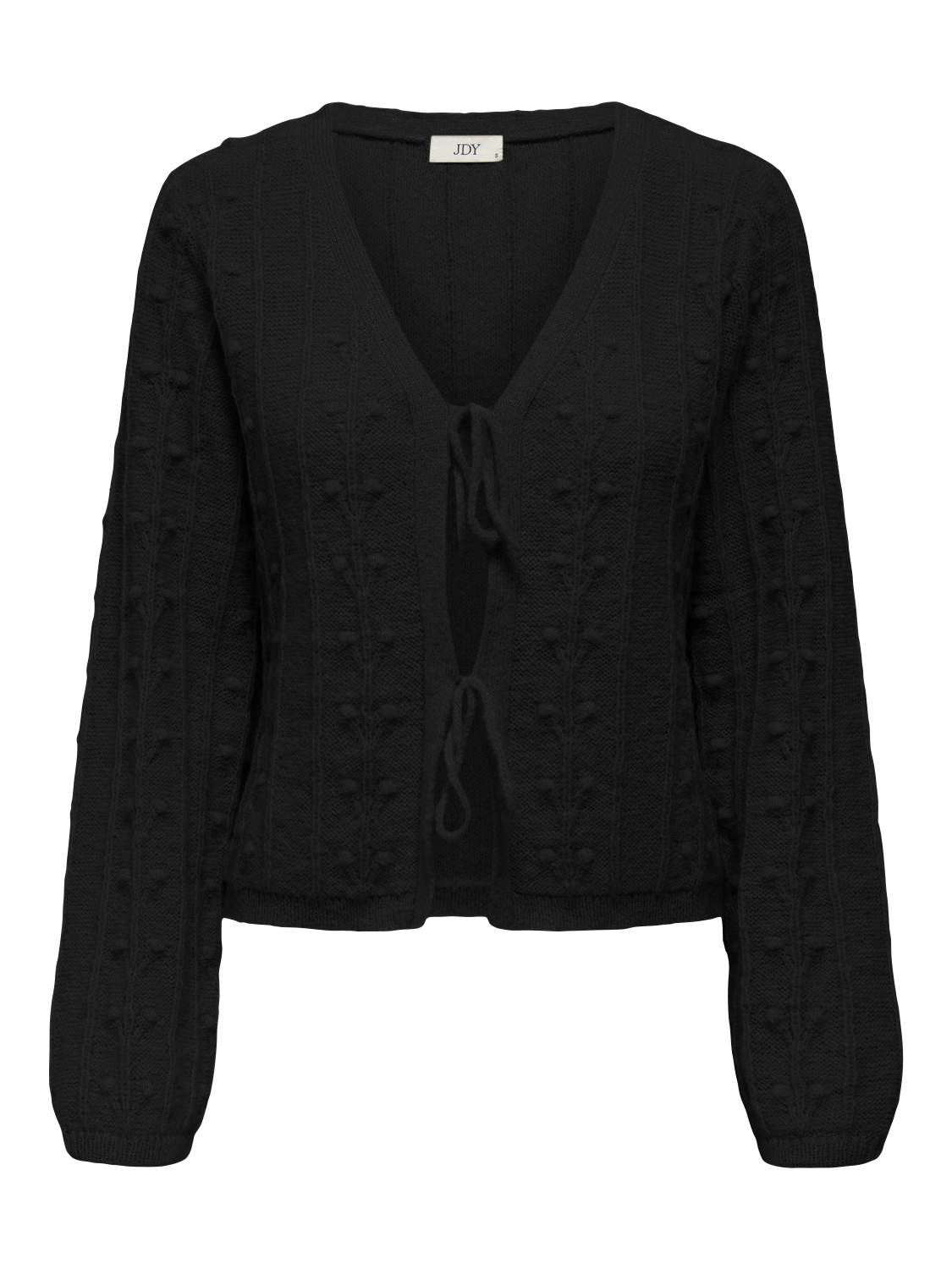 JDY Sigrid Life l/s Tie Cardigan, sort