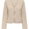 JDY Sigrid Life l/s Tie Cardigan, offwhite