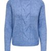 JDY Susanna l/s O-neck Raglan Knit, blå