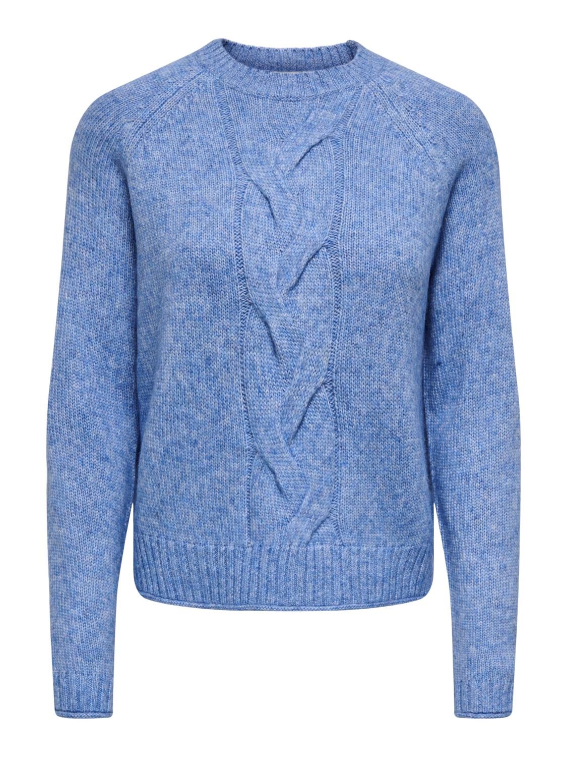 JDY Susanna l/s O-neck Raglan Knit, blå