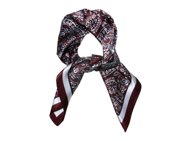 Intex Scandia Skjerf Paisly Silke, vinrød