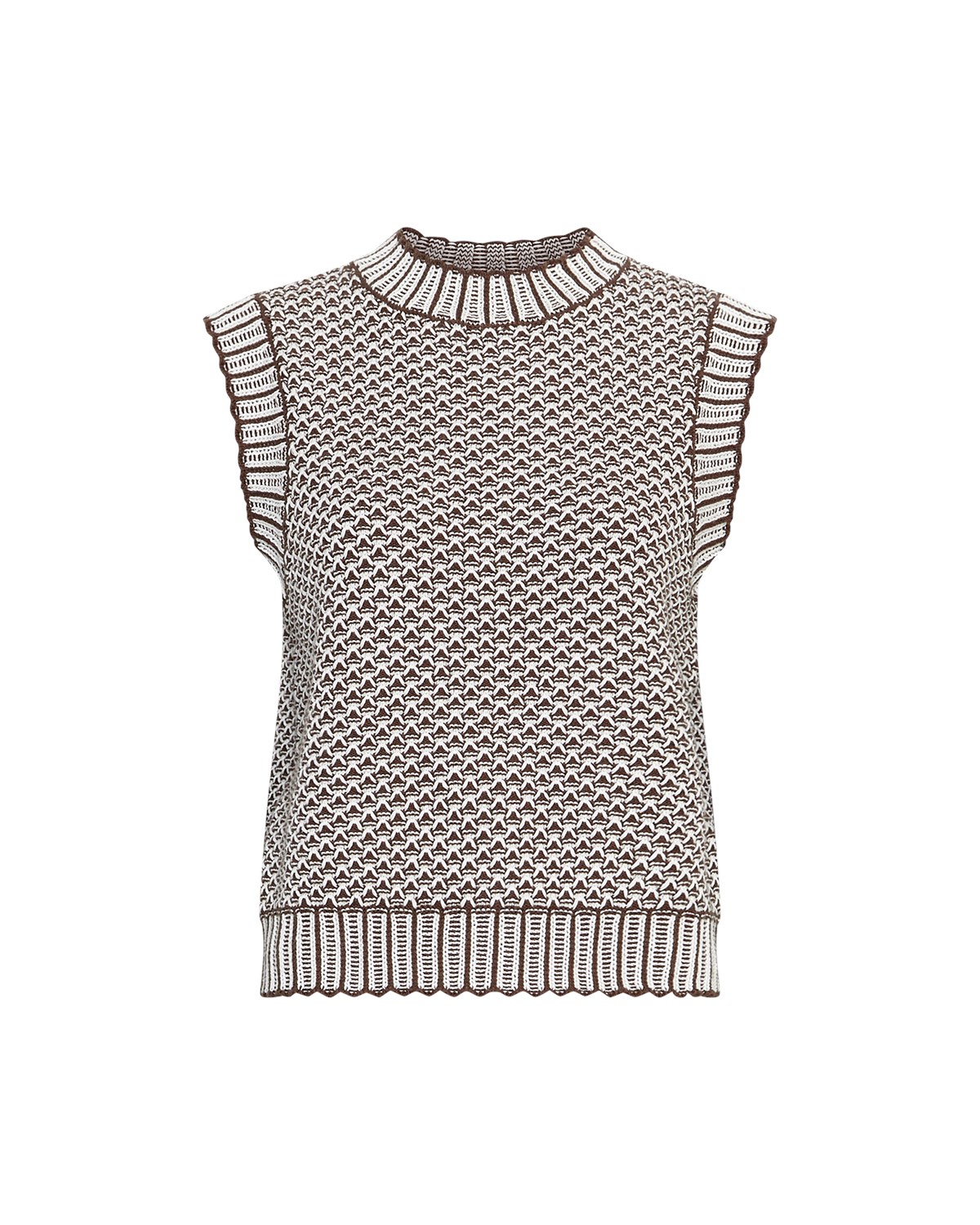 MSCH Pilla Vest, brun/hvit