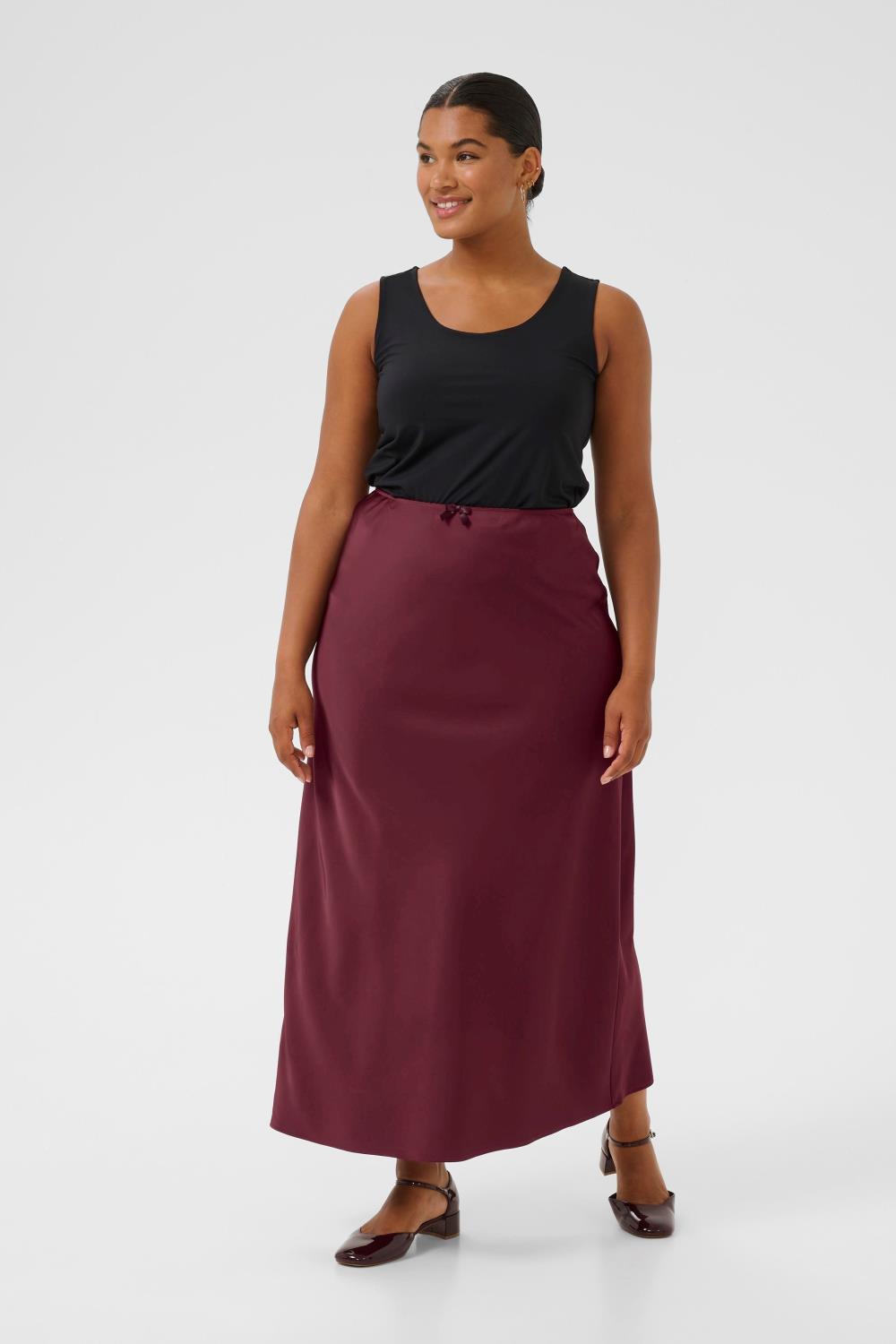 Kaffe Curve KChilla Skirt, burgunder
