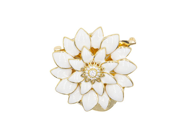 Intex Scandia Brosje blomsterhode hvit