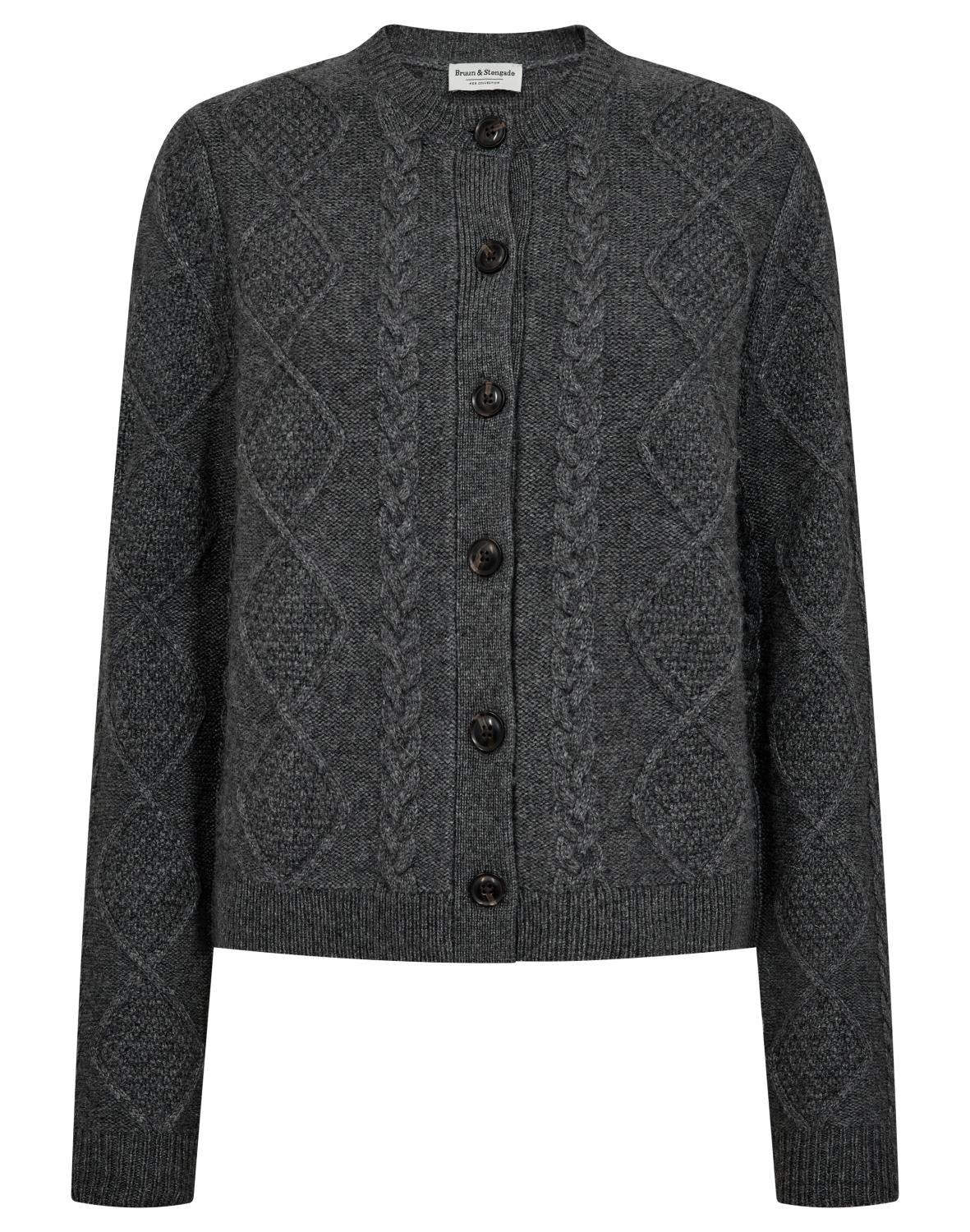 Bruun & Stengade Marita Cardigan, mørk grå