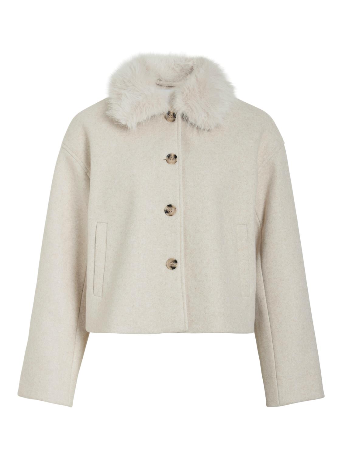 Vila Viquinn l/s Short Jacket, beige melert