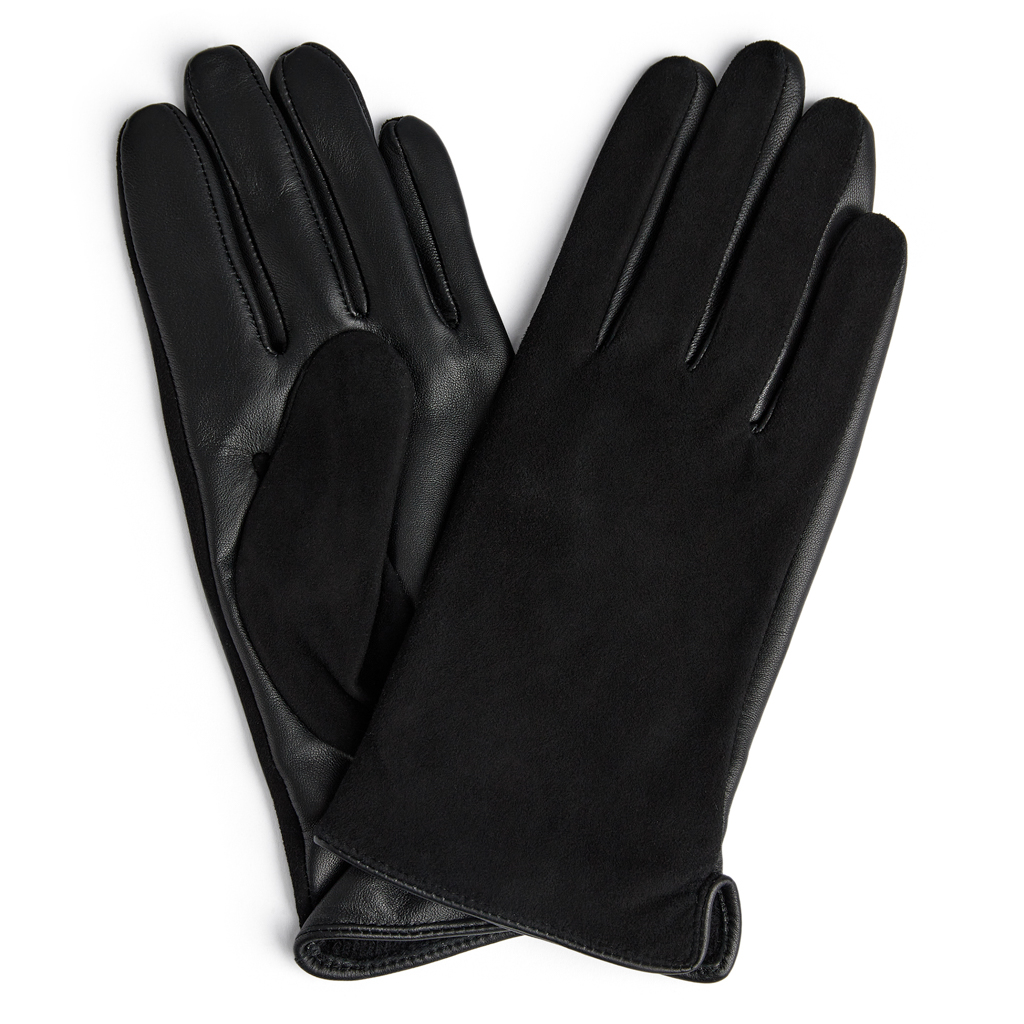 Depeche Gloves w.suede, sort