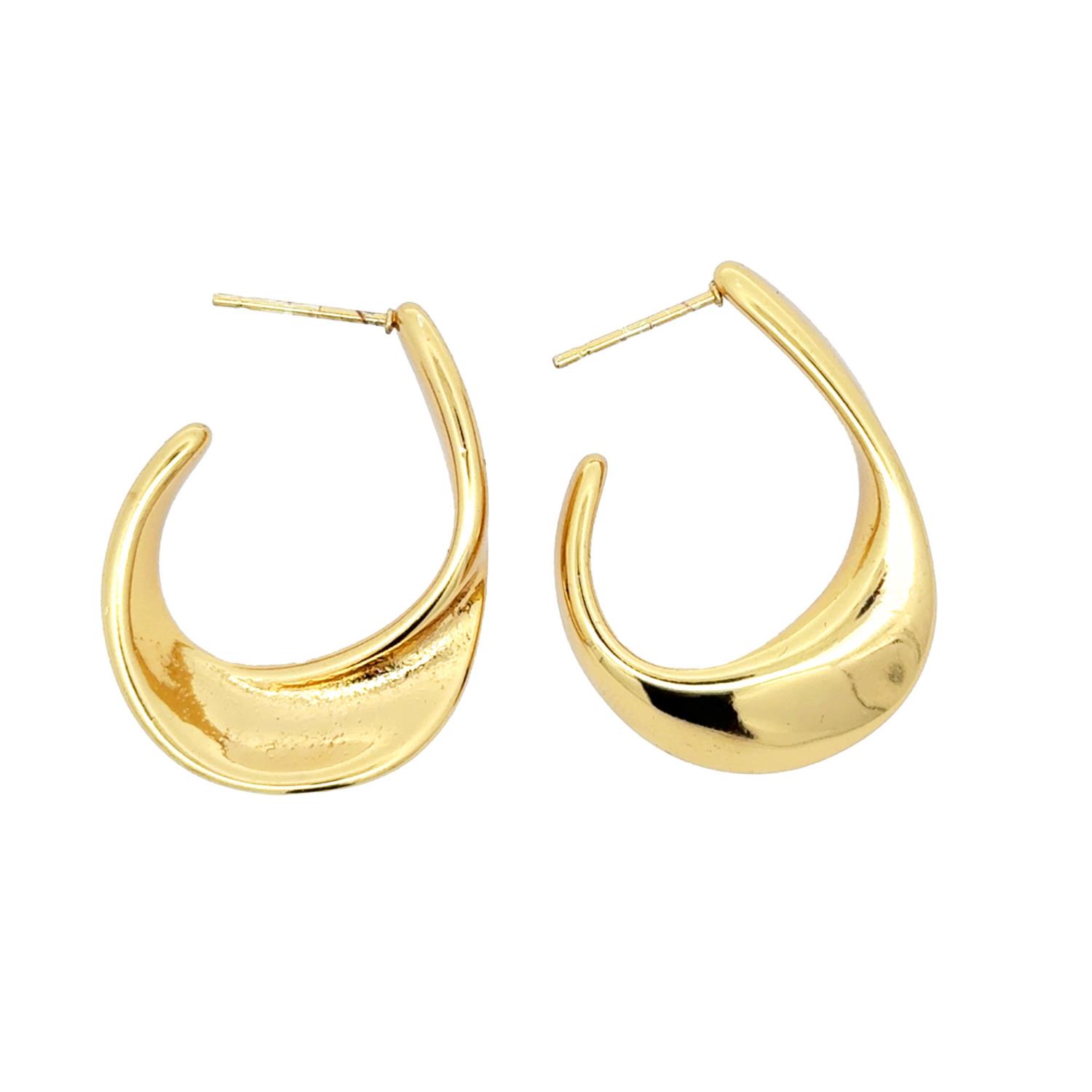 Just Oslo Store øreringer, gull