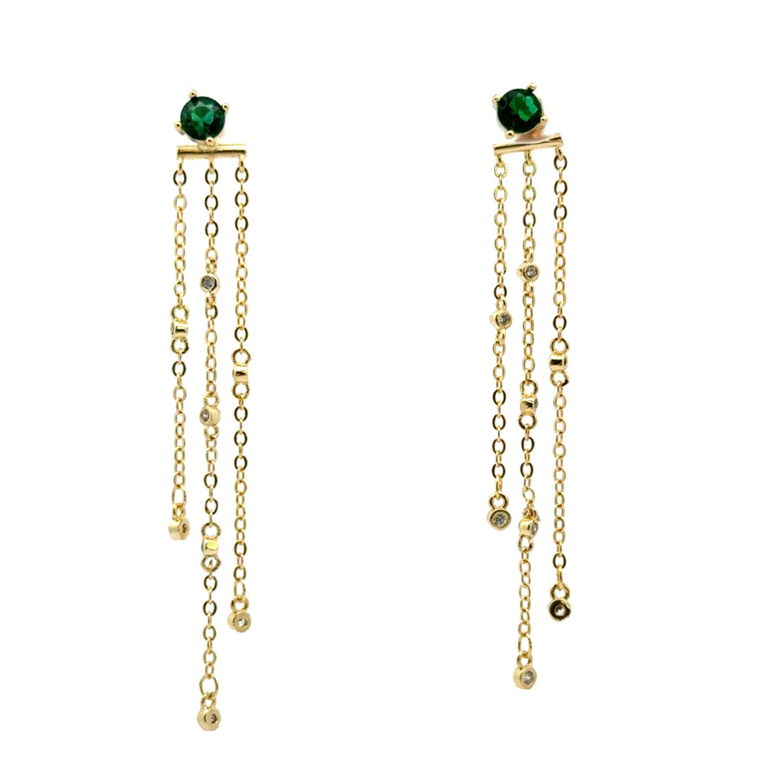 Trendalarm! Lange ørepynt med henget på baksiden av øret. Kjempefine til favorittkjolen.