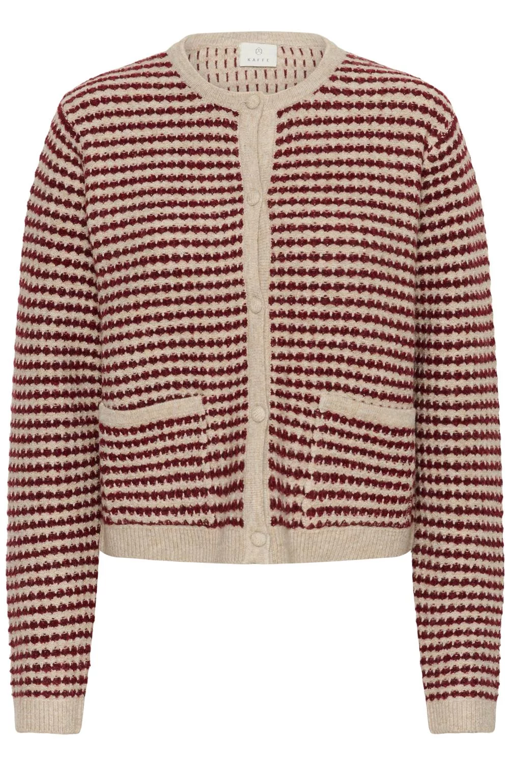Kaffe KAellery Knit Cardigan, burgunder
