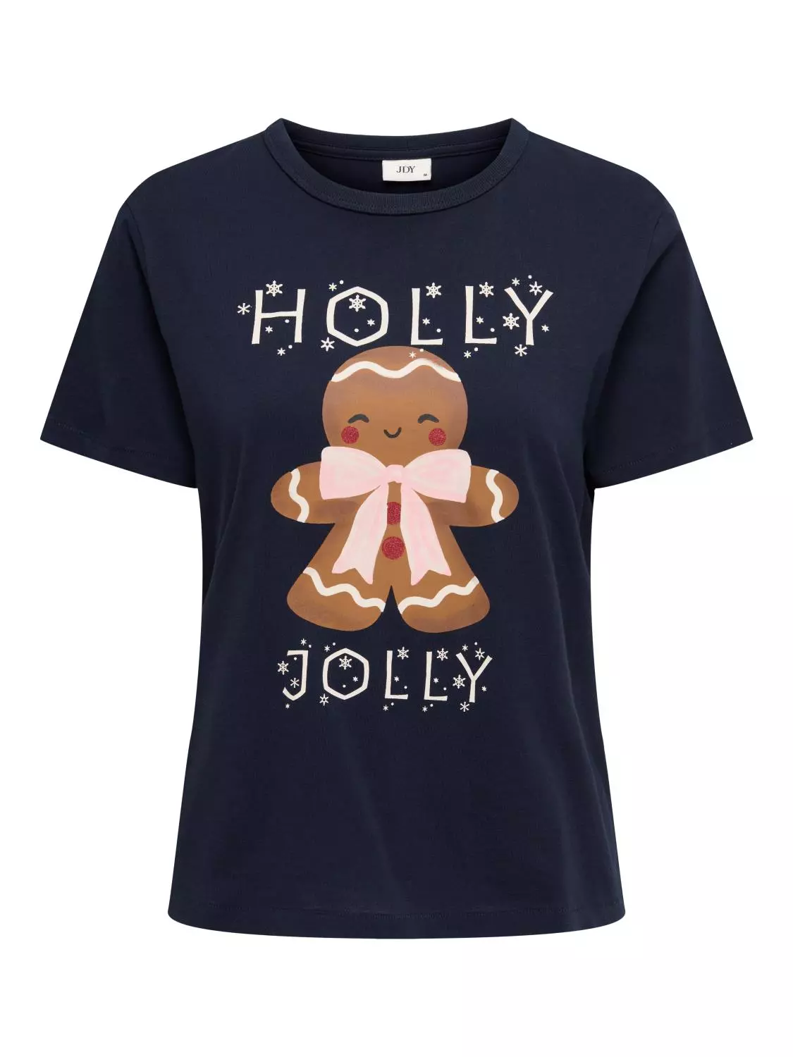 JDY Michigan Life s/s xmas top, marineblå