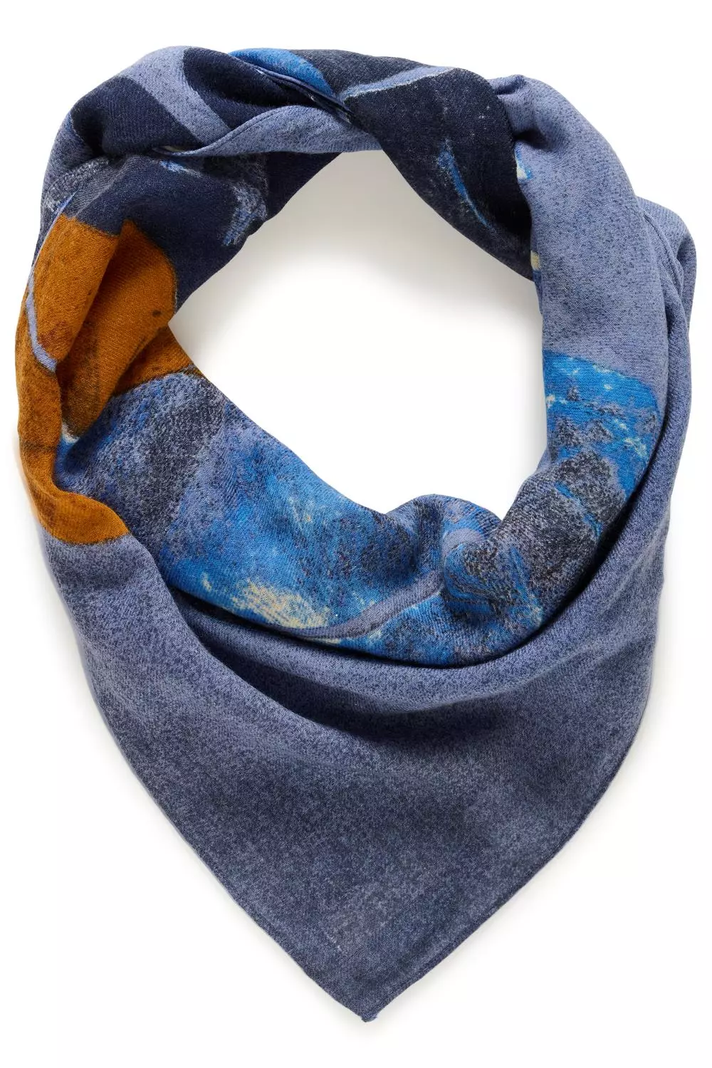 Part Two Felisia Carf, blå/oker mønstet