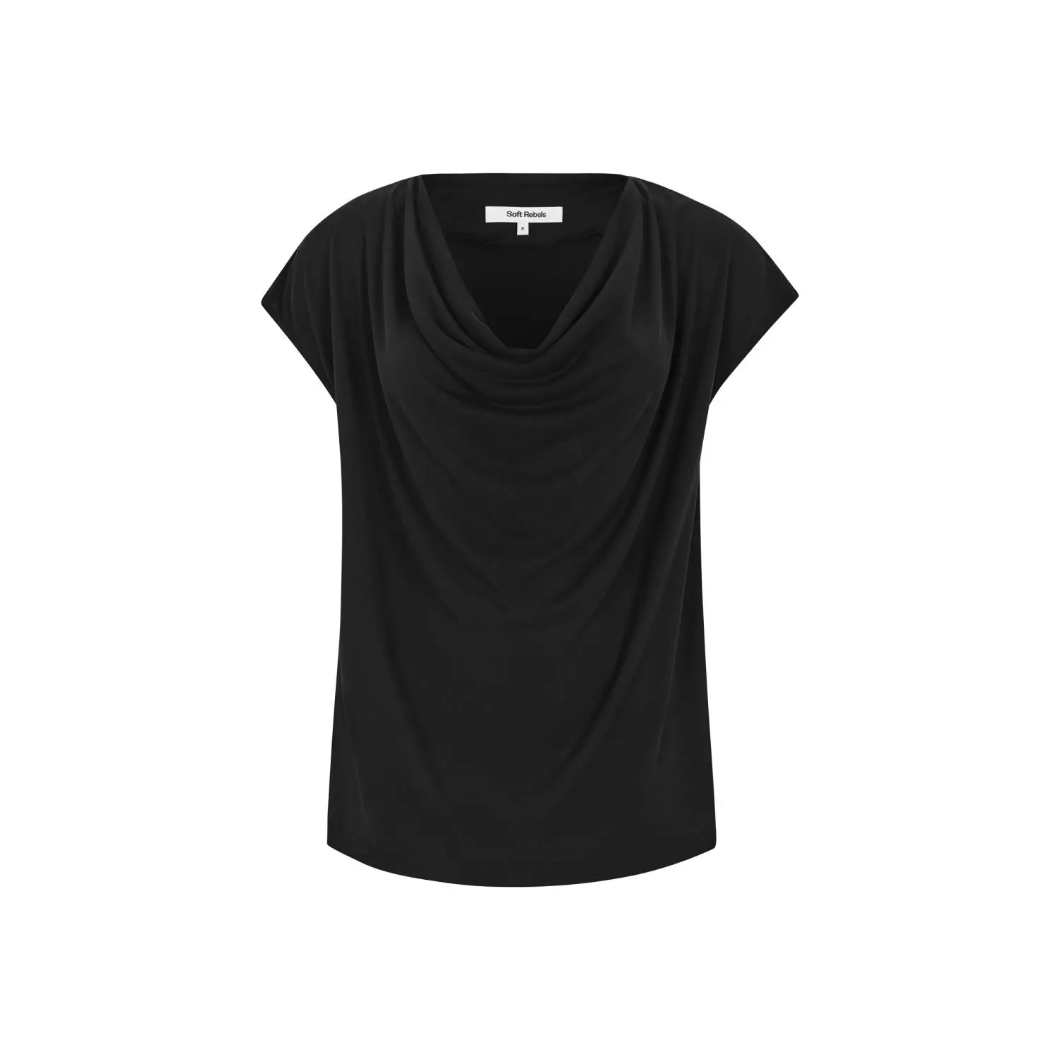 Soft Rebels Ella Draped Top, sort