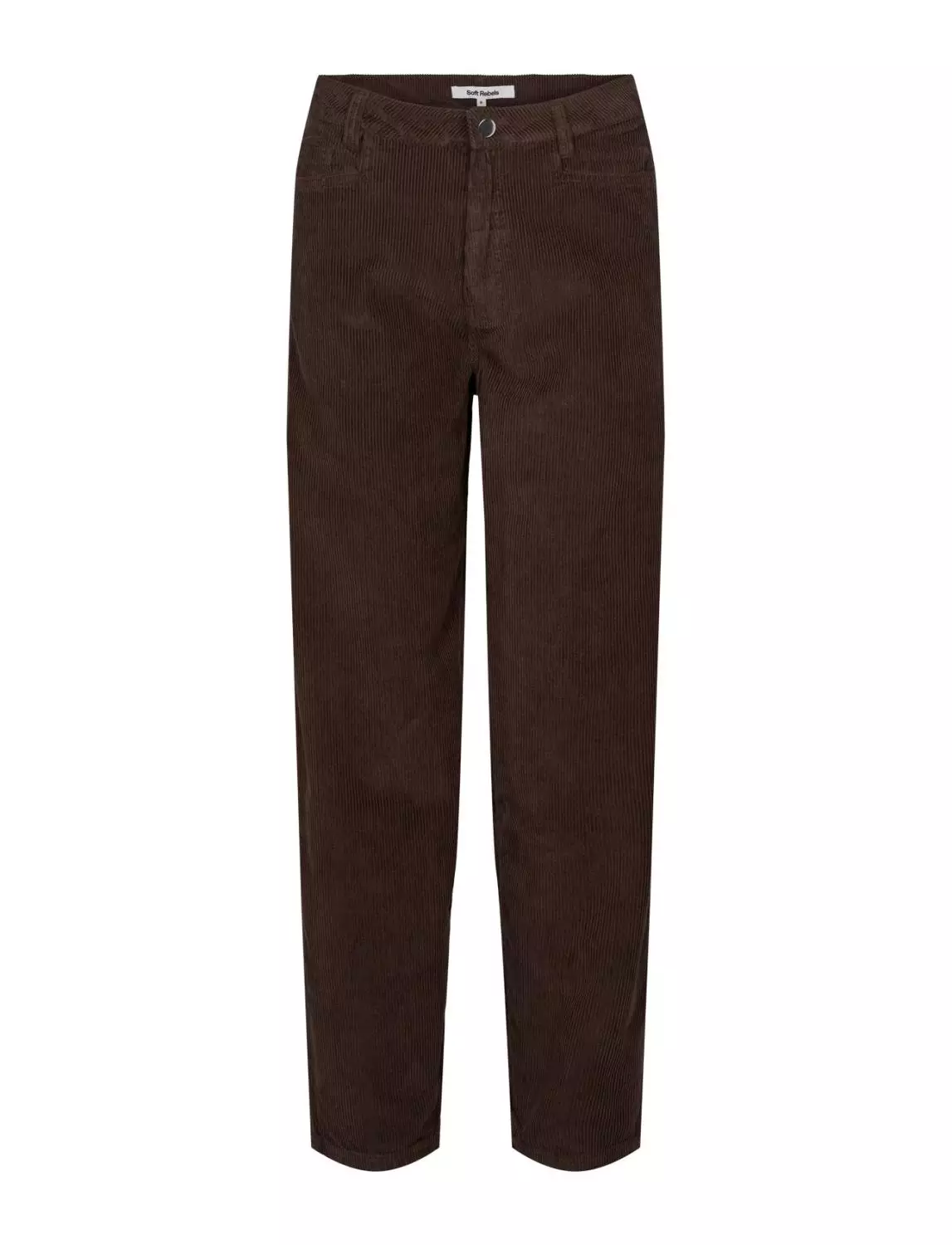 Soft Rebels Lorelei Pant, mørk brun fløyel