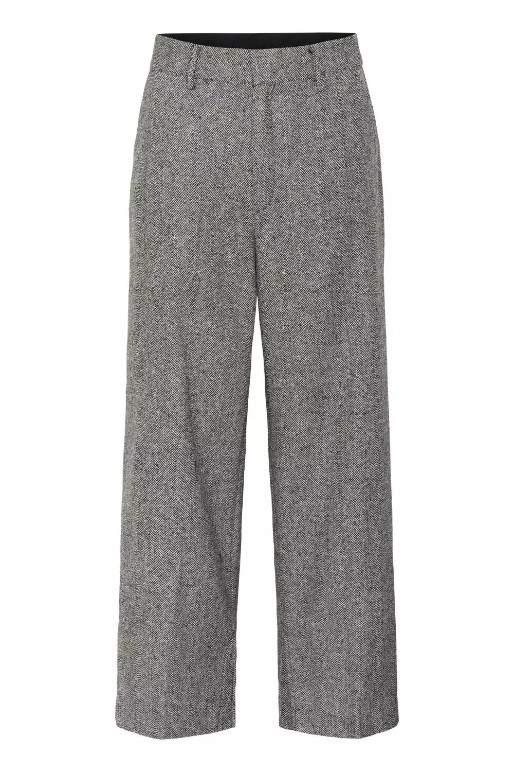 Kaffe KAthilda Pants, sort/grå tweed