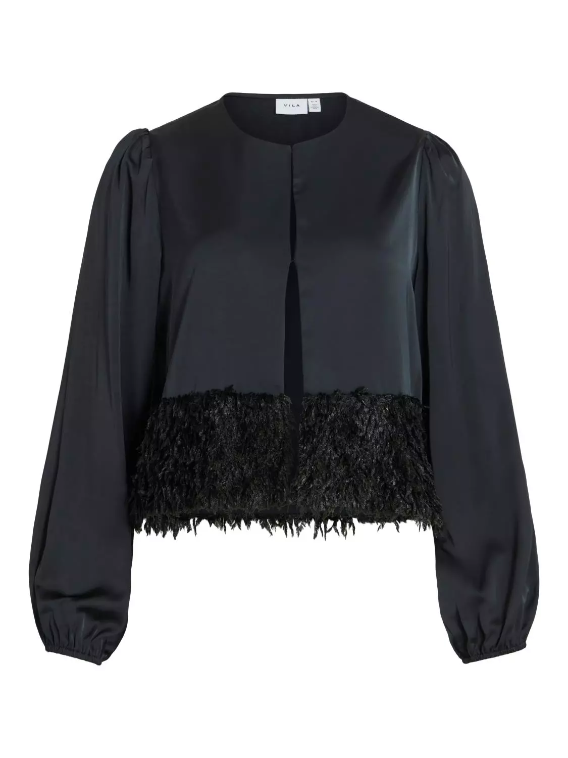 Vila Viveer O-neck L/S Cardigan, sort