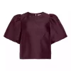 Vila Vishina 2/4 O-neck Top, burgunder