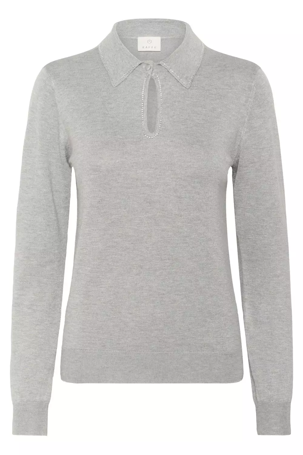 Kaffe KAjada Polo Pullover, grå