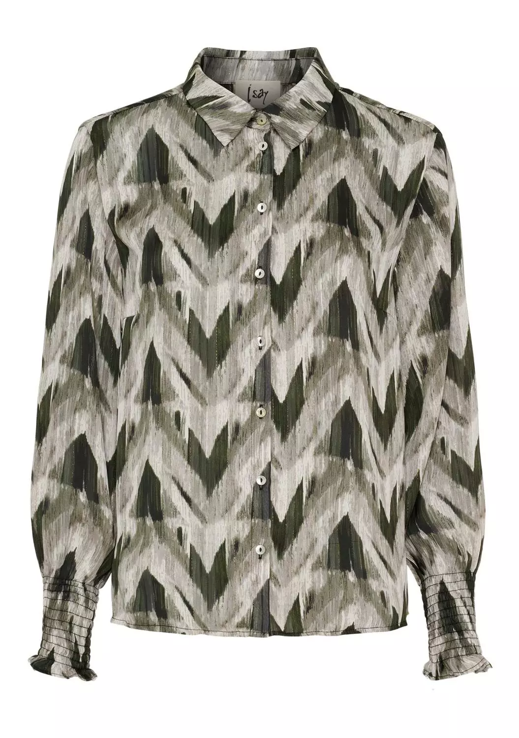 Isay Vibse Shirt, ZigZag grønn