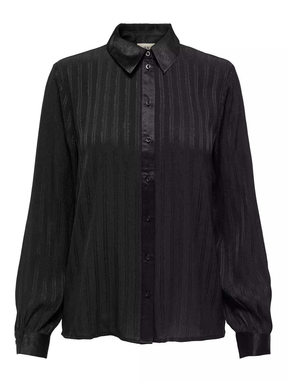 JDY Cherry L/S Lurex Shirt, sort/sølv