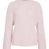 Vila Viellis O-neck l/s knit pullover, lys rosa