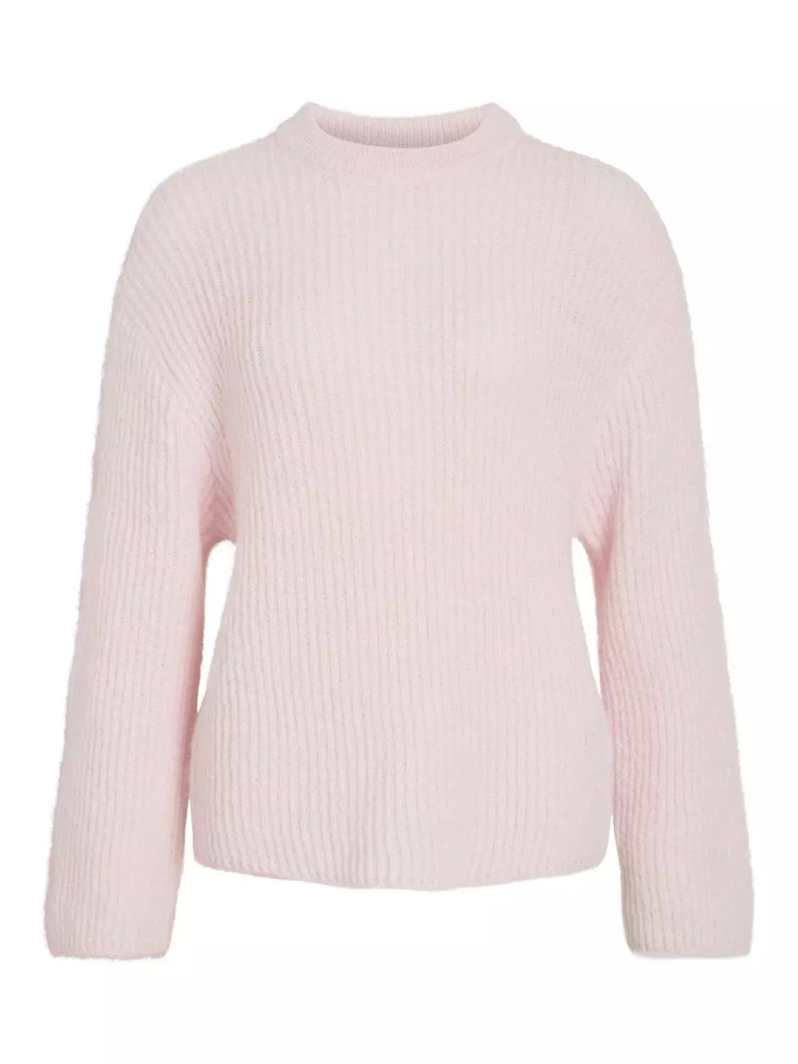 Vila Viellis O-neck l/s knit pullover, lys rosa