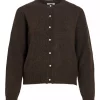Vila Visalsa L/S O-neck knit cardigan, brun