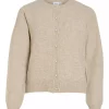 Vila Visasa L/S O-neck knit cardigan, beige