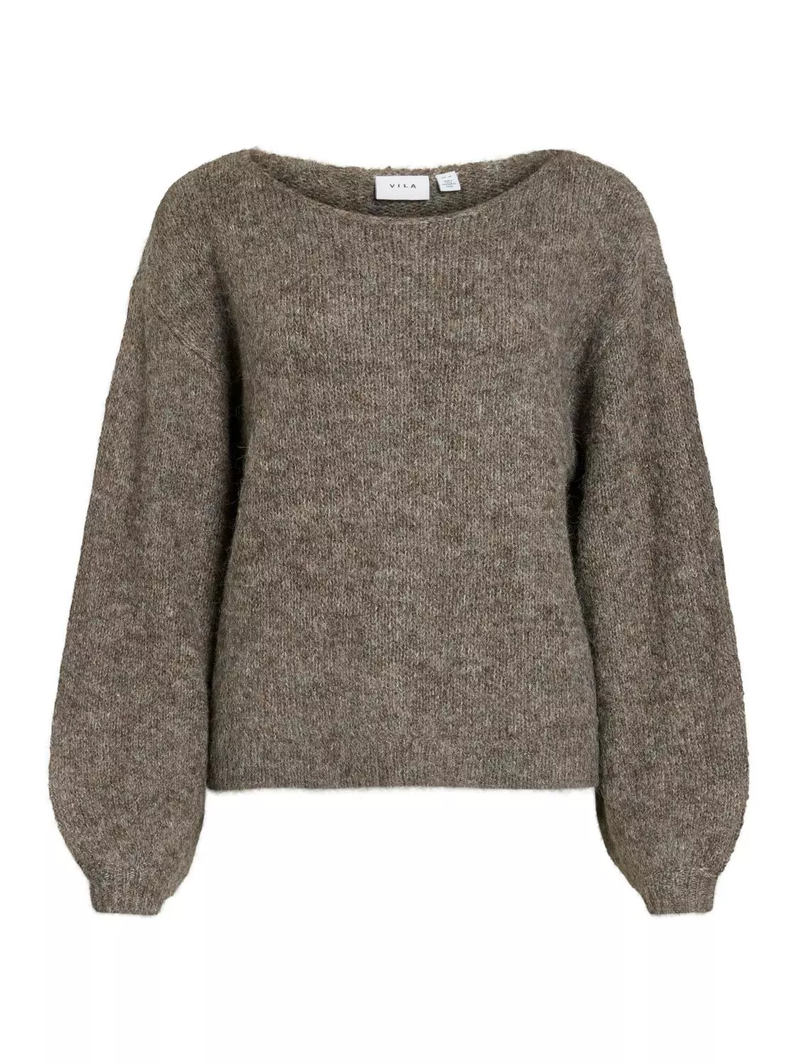 Vila Vimarly l/s Knit Pullover, brun