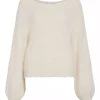 Vila Vimarly l/s Knit Pullover, offwhite